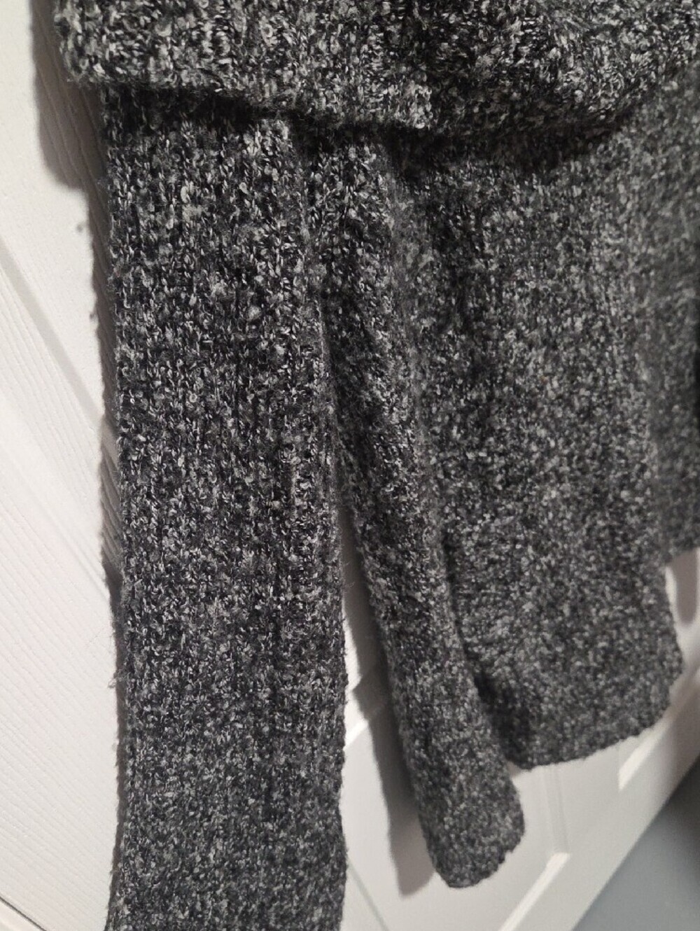 Daisy Fuentes Charcoal Off-Shoulder Cowl Sweater - Picture 2 of 4